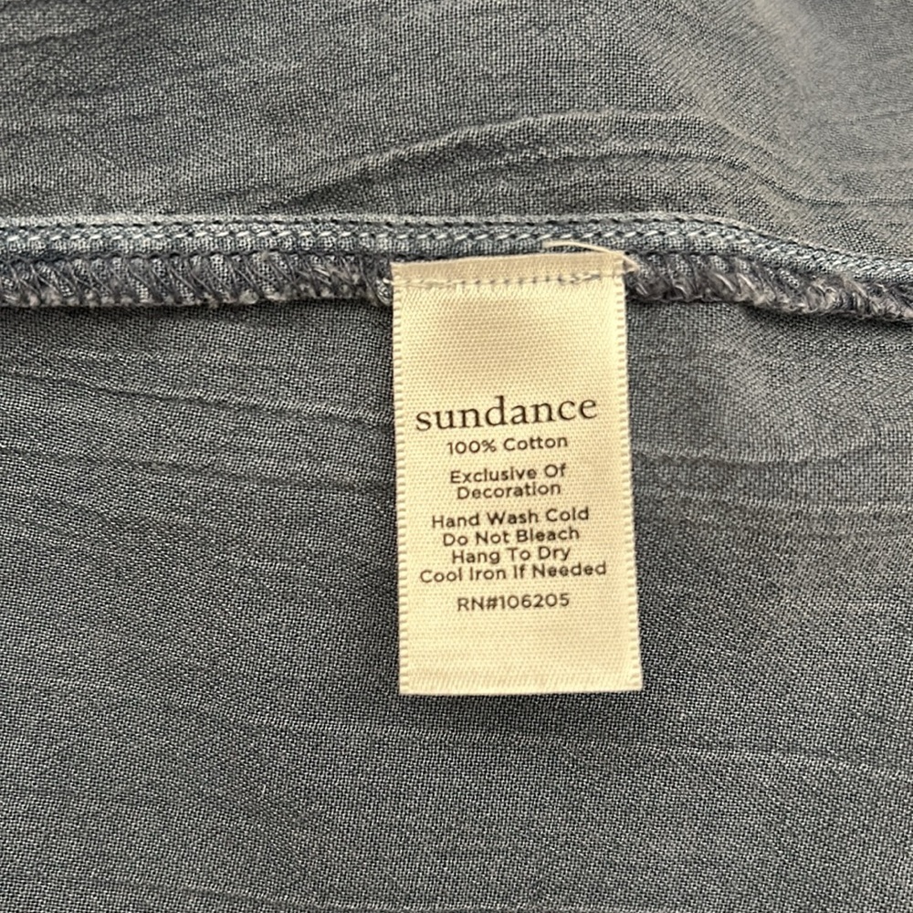 Sundance Tie Neckline Lace Incerts and Seam detail Boho Style Top. Medium - Picture 4 of 4